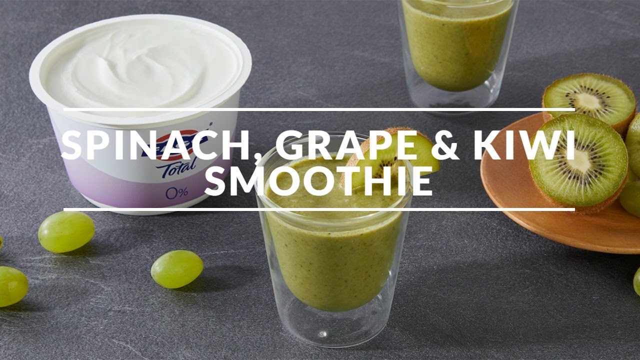 Spinach, Grape & Kiwi Smoothie Recipe YouTube