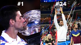 Novak Djokovic’s RECORD 24 Grand Slam Titles - Every Championship Point 🎾🏆🇷🇸