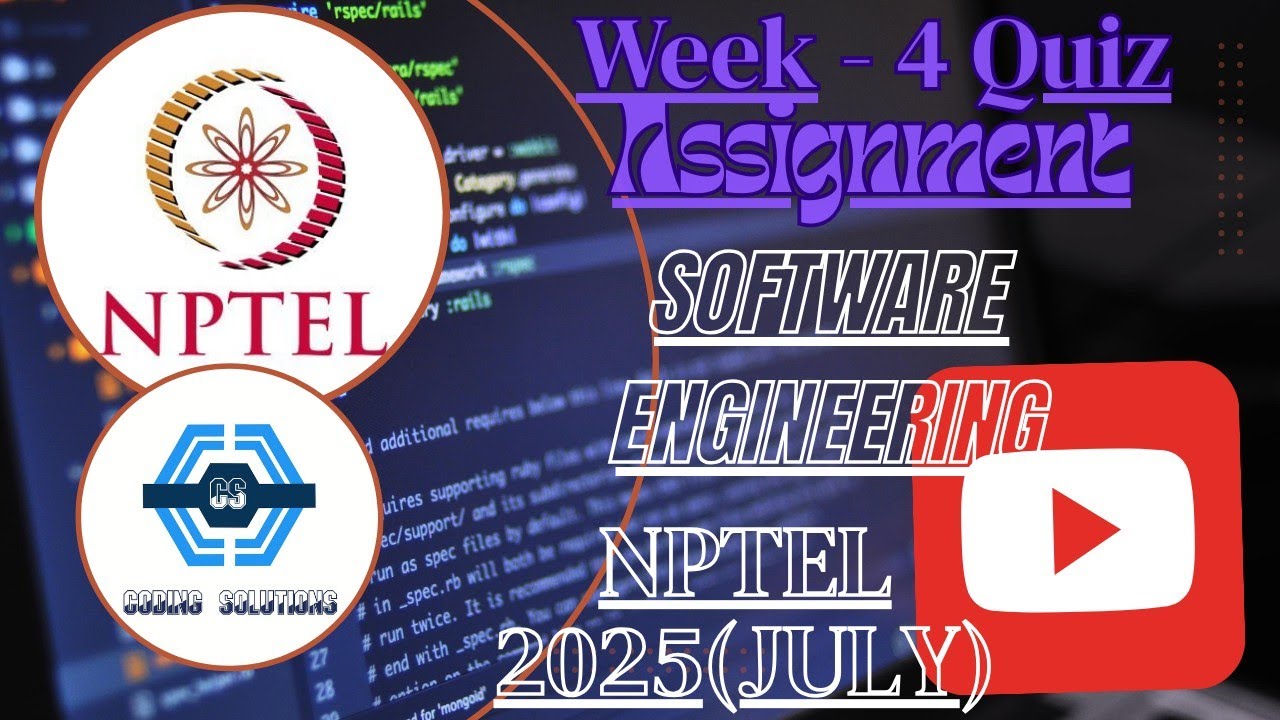 Software Engineering - NPTEL 2025 (July) || WEEK 4 QUIZ ASSIGNMENT SOLUTION ||
