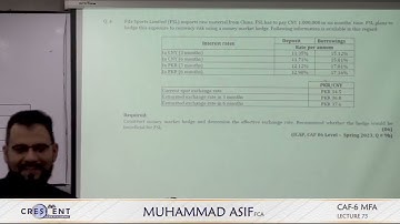 CAF 06 MFA || Muhammad Asif, FCA || Autumn 2024 Session || Lecture 73