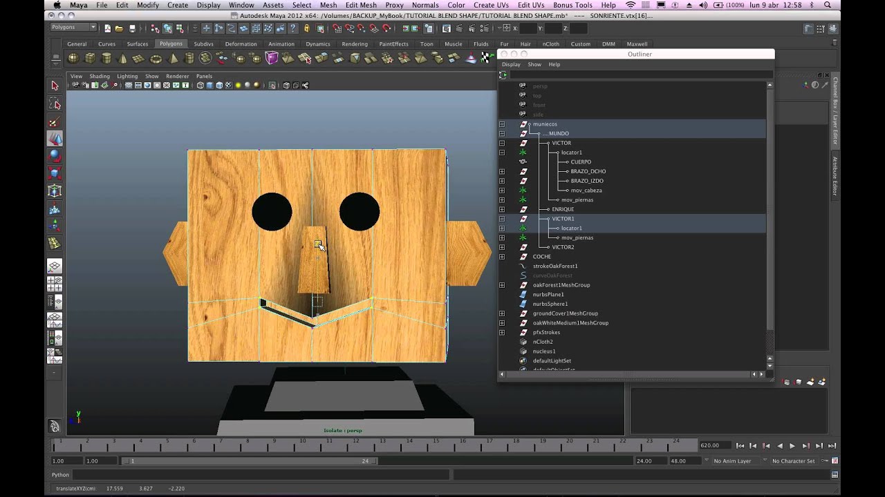 Tutorial de iniciación con blend shape en Maya - YouTube