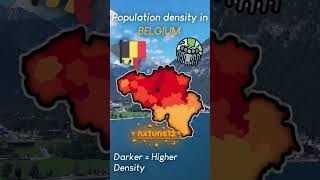 Population Density In Belgium #Nxtune12 #Belgium #Maps #Mapper #Population