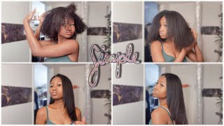 Lissage sur cheveux crépus// Afro hair to Straight Hair |  ENG SUB✨
