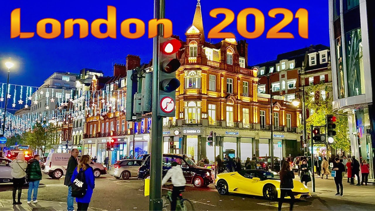 London’s Oxford Street Christmas Lights 2021 London West End Night Street Walk 4k HDR YouTube