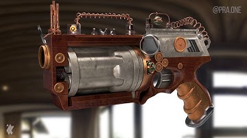 SteamPunkGun 3D model Making - Timelapse