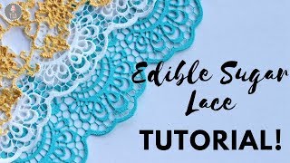 Homemade Sugar Lace For Cakes Tutorial!