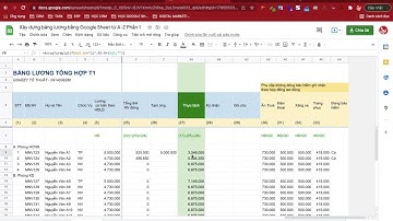 Xây dựng bảng lương bằng Google Sheet từ A Z Phần 1