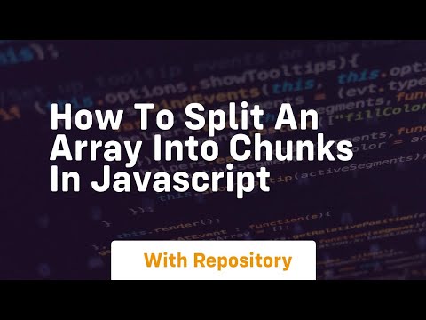 how to split an array into chunks in javascript