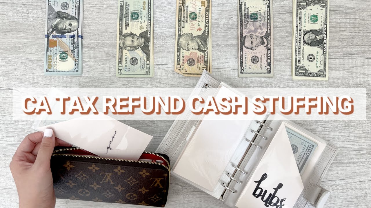 CA 2021 state tax return cash stuffing + sinking fund stuffing | budget with me