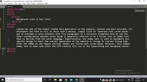 How to Change Background color & Text color