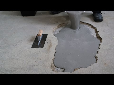 Löcher und Unebenheiten in Betonböden reparieren | Fließspachtel
