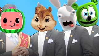 Video thumbnail of "Alvin and The Chipmunks & Rabbids Invasion & Gummy Bear & Cocomelon - Coffin Dance Song (Cover)"