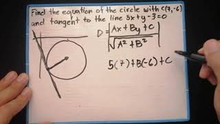 Pre-Calculus: Analytic Geometry| Circle Part 4 (Circle Determined by a Tangent Line)