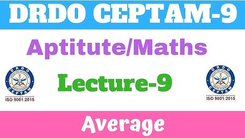#9 Average | DRDO Tier-1 Crash Course| Maths Quantitative Aptitude