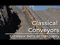 Classical conveyors conveyor belts at a rock quarry and gravel pit