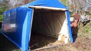 Older Portable Garage, HACK, Extend it's life by shrink wrapping it