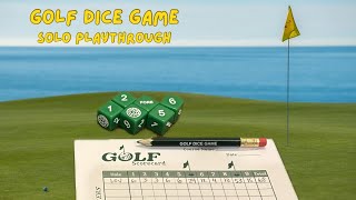 Golf Dice Game Solo Playthrough