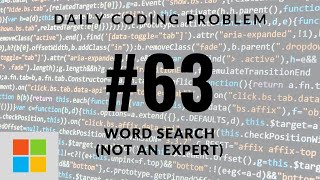 Daily Coding Problem - Problem 63 (Word Search)