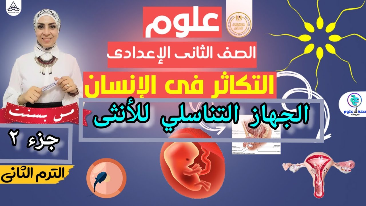 الجهاز التناسلي للأنثى.. #التكاثر في الإنسان..جزء ٢.. #علوم ٢ إعدادي.. ترم ثاني