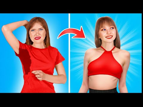 TRANSFORME ROUPAS ANTIGAS! || Truques e Dicas de Moda Geniais da 123GO! TRENDS