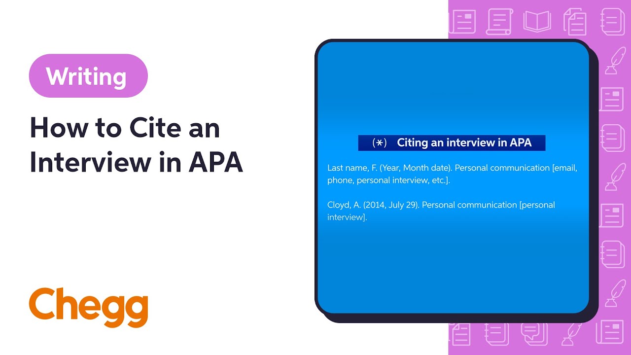 apa quoting an interview