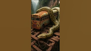 Travel Exploring | Python vs Bus | Amazon Jungle #shorts #wow #nature