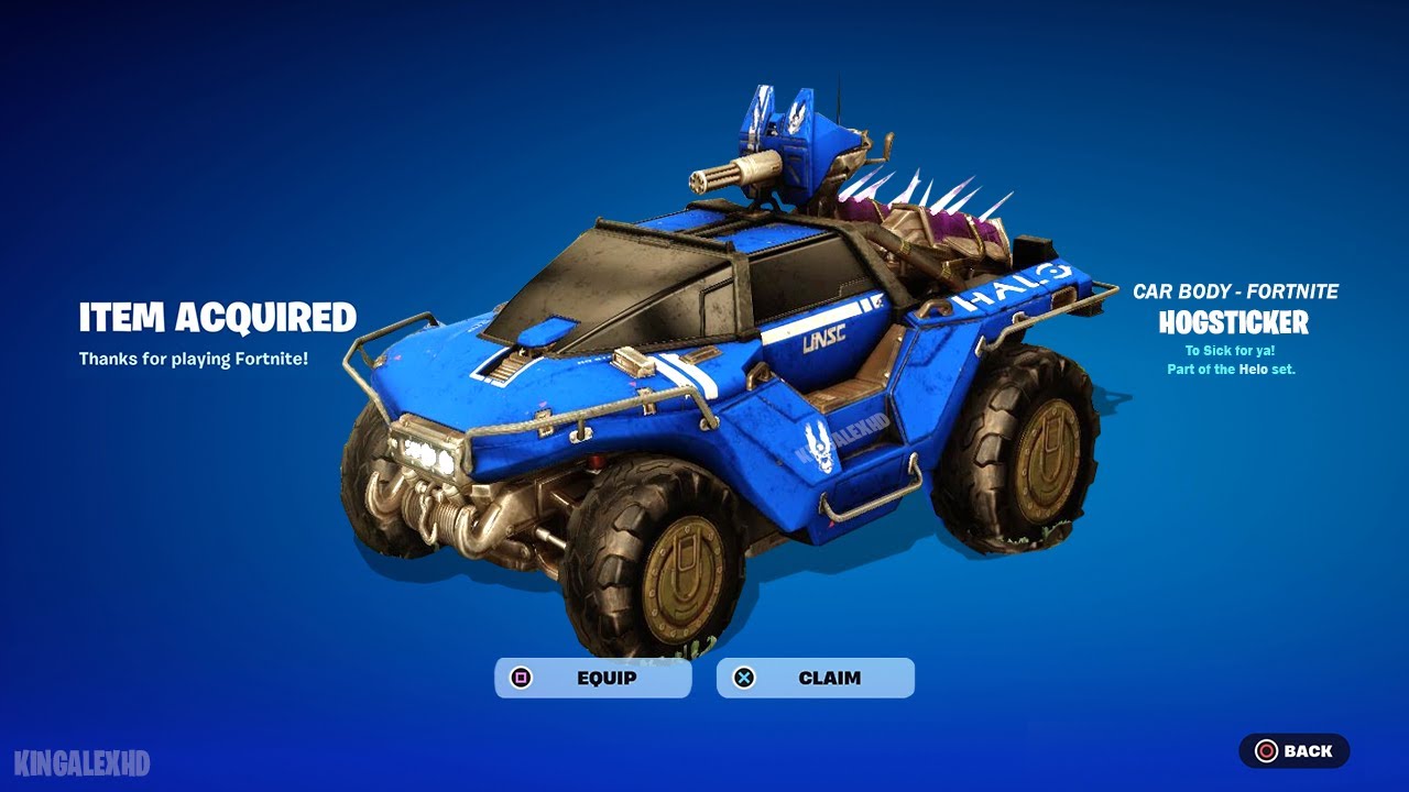 How To Get & Unlocked Halo Warthog Hogsticker Car NOW FREE In Fortnite (Hogsticker Rocket League)
