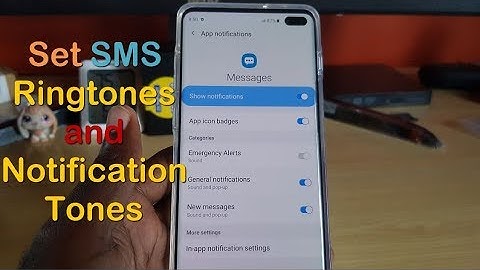How to Configure SMS Tones and Set up Text Message Notification settings Galaxy S10
