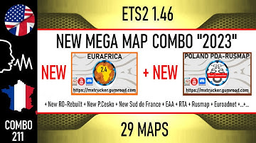 211 | ETS2 1.46 MEGA MAP COMBO NEW EURAFRICA 2.4 + NEW RC POLAND RUSMAP