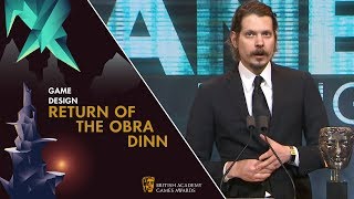 Return of the Obra Dinn Wins Game Design | BAFTA Games Awards 2019