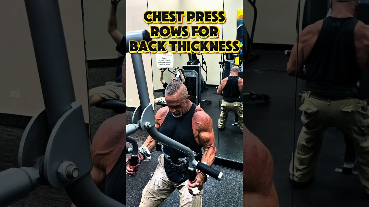 CHEST PRESS FOR BACK THICKNESS #workout #motivation #muscle #workouttips #exercise