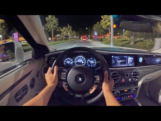 2021 Rolls Royce Ghost POV Night Drive (3D Audio)(ASMR)