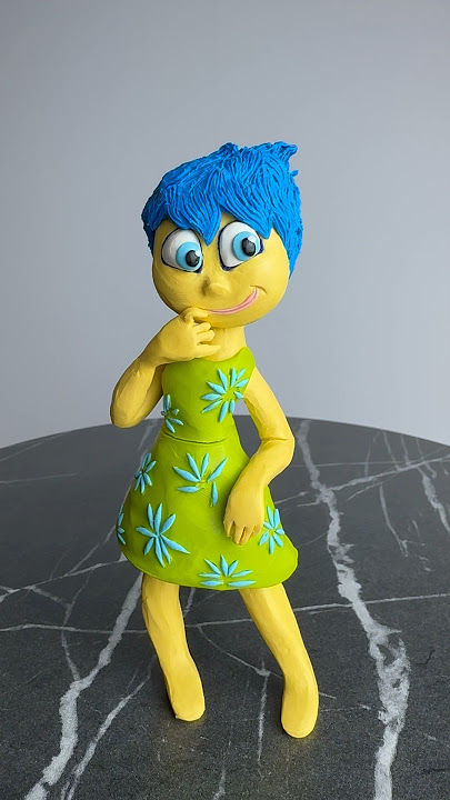 I made a JOY 😊 from Inside Out @artlidadelishorts #plasticinerelax #insideout #joy #anger #clay