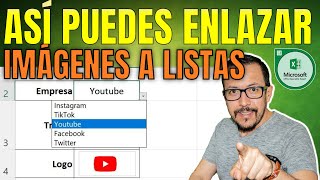 Como vincular IMAGENES CON LISTAS DESPLEGABLES en Excel con  BÚSQUEDAS