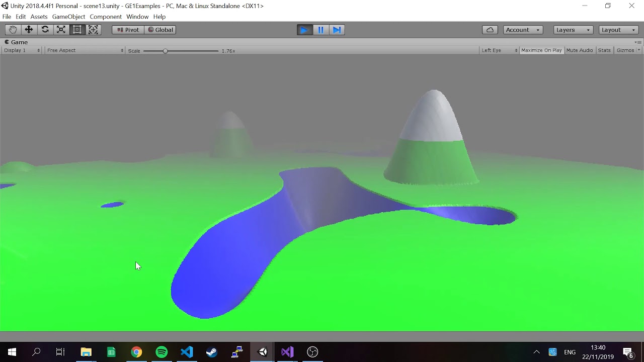 Infinite Terrain with Mountains and Valleys - YouTube
