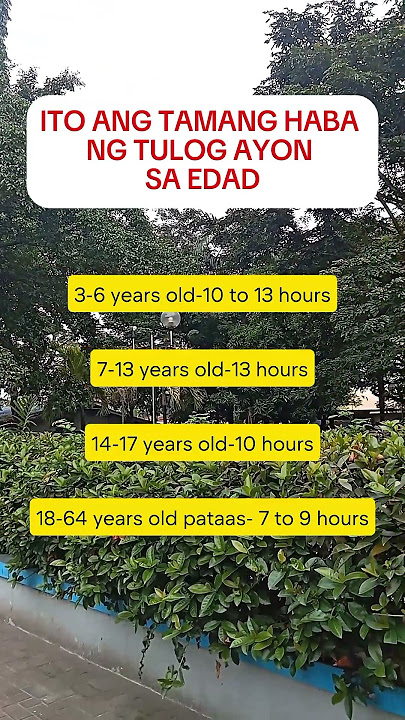 Tamang tulog ayun sa edad #ytshorts #fyp #trending #facts