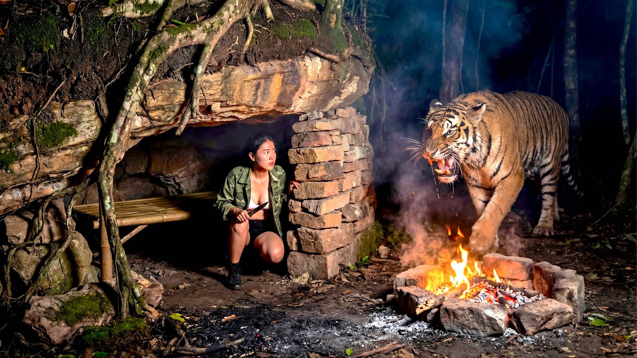 Surviving the Night in a Rock Shelter : A Rare and Tense Encounter Between Me and a Tiger