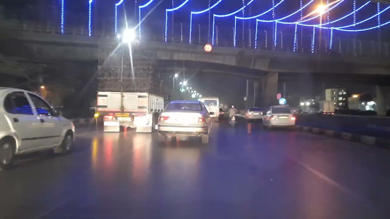 DRIVING AT NIGHT . MASHHAD NIGHT DRIVE .MIRZAEE HIGHWAY (WEST TO EAST).