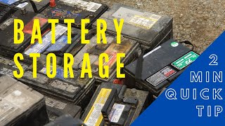 HOW TO STORE LEAD ACID BATTERIES || WINTERIZE AN RV || BATTERY MAINTENANCE || 2 MIN QUICK TIP