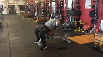 DB incline bench - iso hold