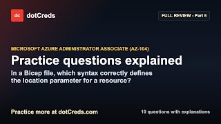 Microsoft AZ-104 Practice Questions | Part 6 | Questions 51-60