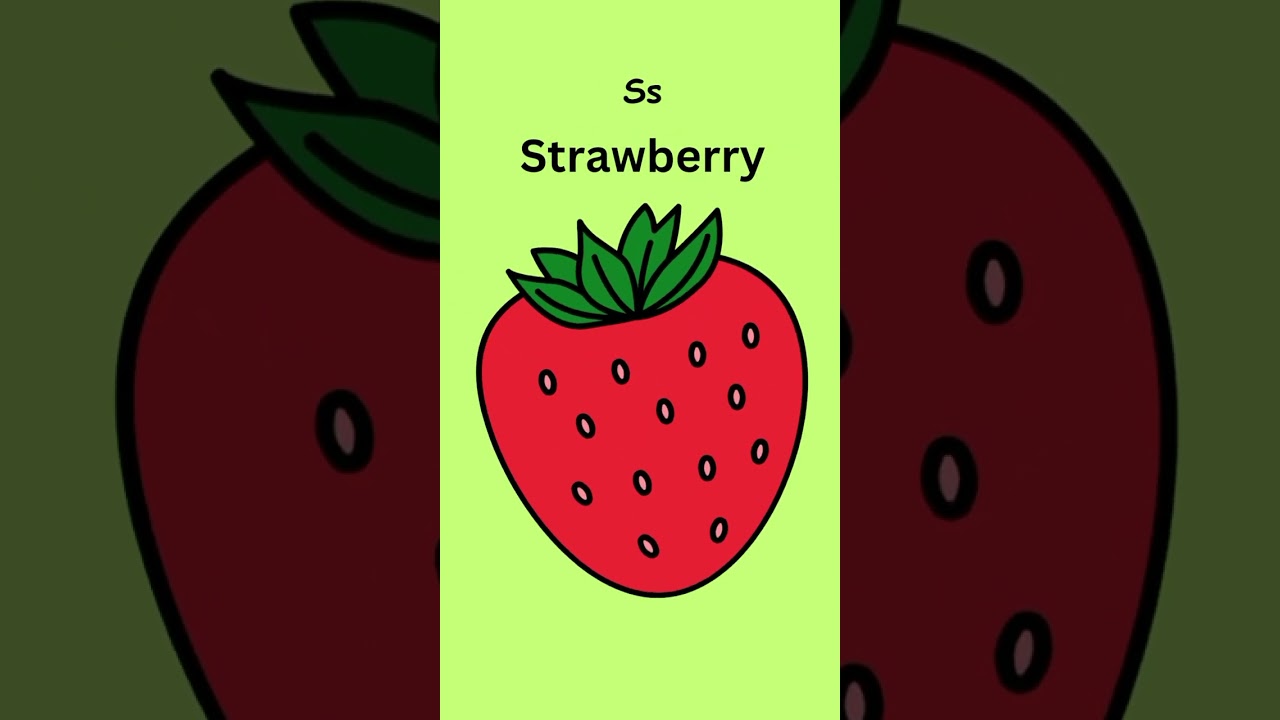 Strawberry  Fruit - Fruits Name for kids  