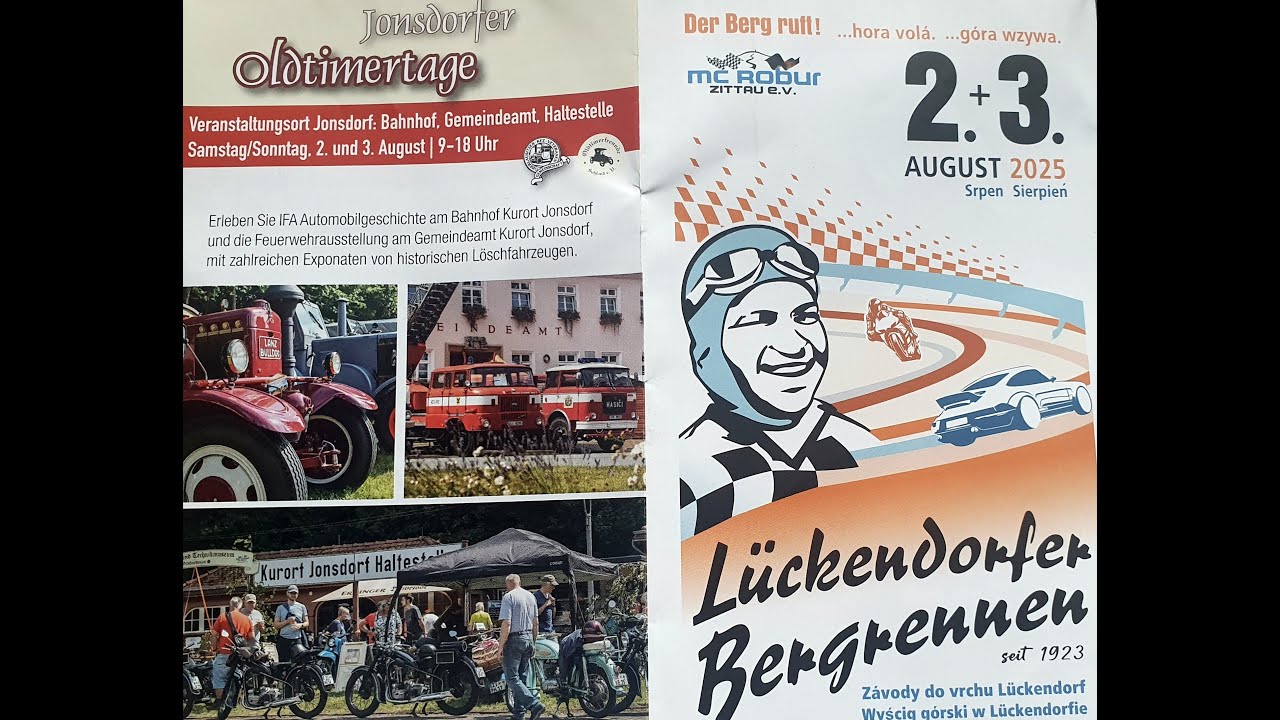 Zum Bergrennen über Varnsdorf nach Zittau ,Jonsdorf, Bertsdorf und Lückendorf .August 2025