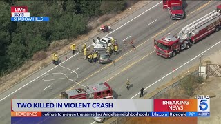 2 people trapped, killed in Shadow Hills head-on crash
