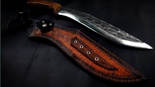 BEGINI CARA TERMUDAH MEMBUAT SARUNG PISAU KUKRI  #tutorial