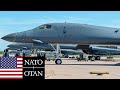 U.S. Air Force, NATO. B-1B Lancer bombers fly combat missions from the UK.