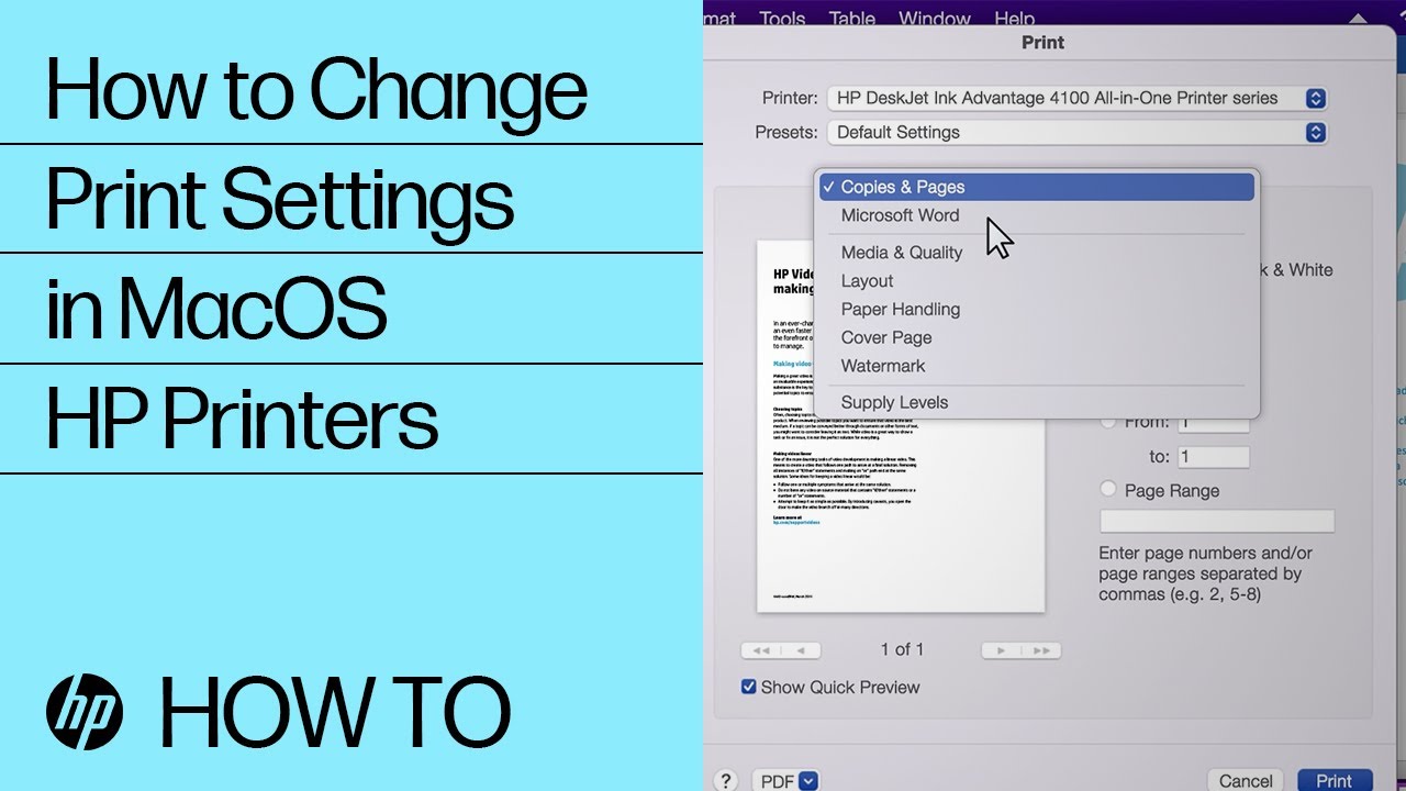 How to Change Print Settings in MacOS