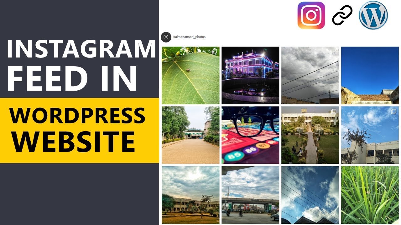 embed instagram feed website responsive grid