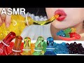 ASMR Rainbow Honey Jelly Syrup Jelly Tapioca Pearls 무지개 꿀젤리, 물젤리, 타피오카펄 먹방 Eating Sounds Mukbang