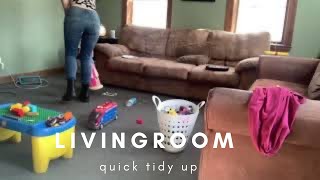 Living room clean with me | quick tidy up